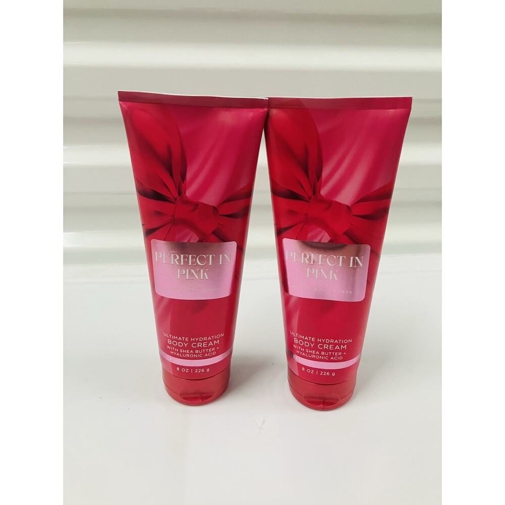 Bath & Body Works Perfect in Pink Ultimate Hydration Body Cream 8 oz Set